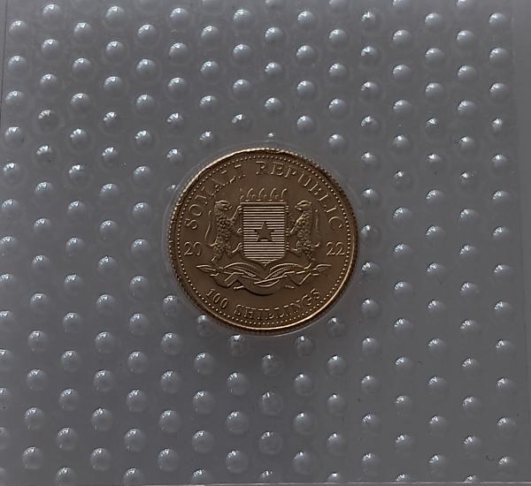 Somalia Elefant 1/10 Unze Gold 2022 stgl